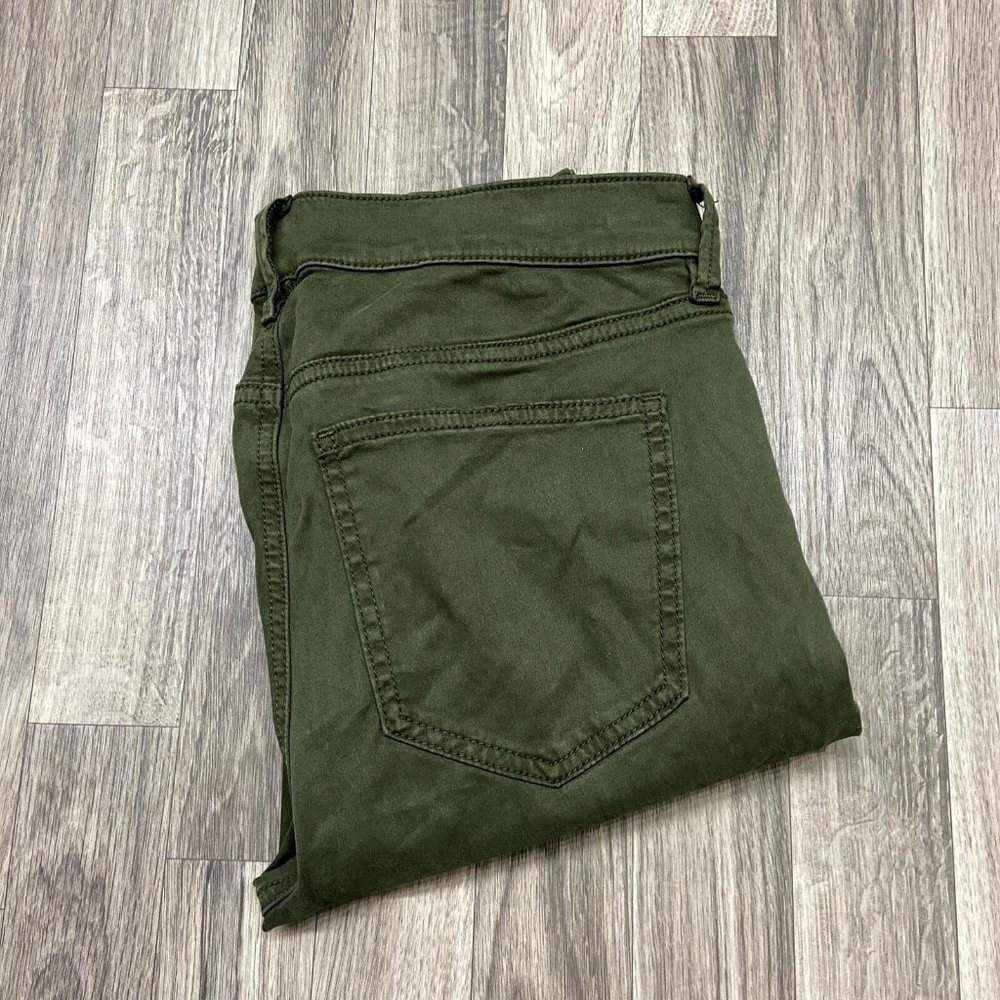 ANN TAYLOR LOFT The Skinny Mid Rise Green Denim Jeans Women's Size 4